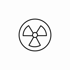 radiation contain icon sign vector