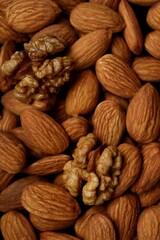 almond, food, nut, almonds, snack, nuts, healthy, brown, seed, ingredient, raw, organic, close-up, macro, heap, isolated, closeup, natural, dry, diet, group, pile, protein, white, fruit