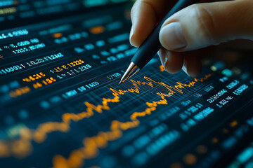 A futuristic financial interface generated with AI