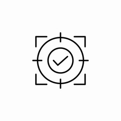target reached icon sign vector