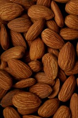 Fototapeta premium almond, food, nut, almonds, snack, nuts, healthy, brown, seed, ingredient, raw, organic, close-up, macro, heap, isolated, closeup, natural, dry, diet, group, pile, protein, white, fruit