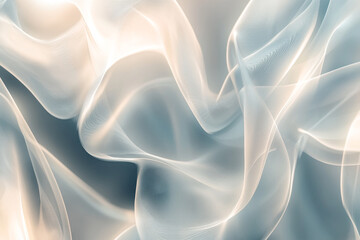 Obraz premium A modern abstract background with layered, translucent shapes and a soft luminescent glow, captured in clear HD detail.