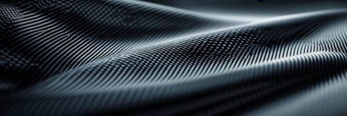 Abstract Dark Grey Fabric Wave Texture Background