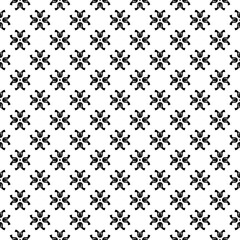 Black and white seamless abstract pattern. Background and backdrop. Grayscale ornamental design.