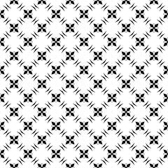 Fototapeta premium Black and white seamless abstract pattern. Background and backdrop. Grayscale ornamental design.