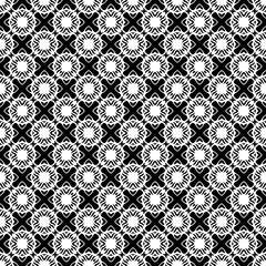 Black and white seamless abstract pattern. Background and backdrop. Grayscale ornamental design.