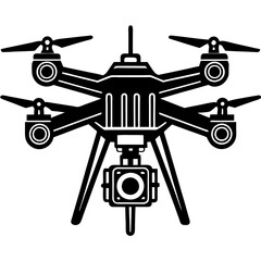 Drone camera vector illustration. 