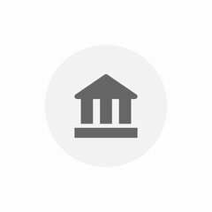 classical bank icon sign vector