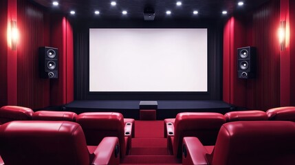 Obraz premium Luxury Home Theater Room Design: Immersive Cinematic Experience