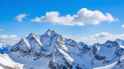 Fototapeta premium Snowy wonders above the clouds