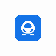 speed train icon sign vector