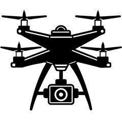 Drone camera vector illustration. 