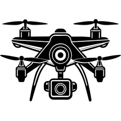 Drone camera vector illustration. 