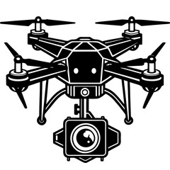Drone camera vector illustration. 