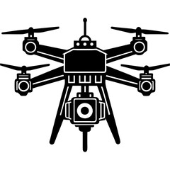 Drone camera vector illustration. 