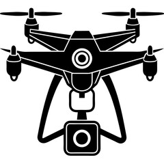 Drone camera vector illustration. 