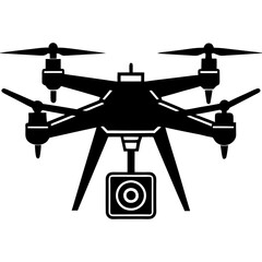 Drone camera vector illustration. 