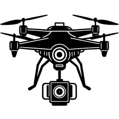 Drone camera vector illustration. 