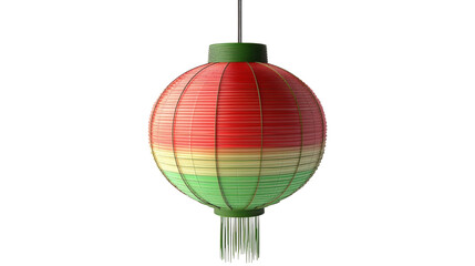 Obraz premium Colorful paper lantern, white isolate background