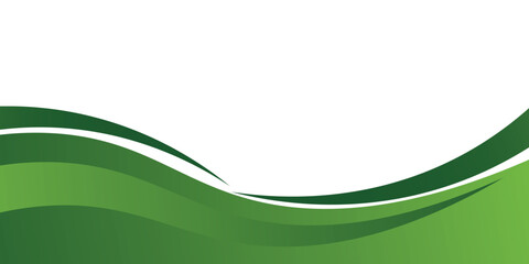 Abstract green wavy background. Vector modern background green
