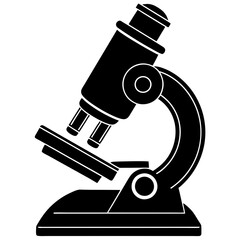 Microscope  silhouette vector illustration 