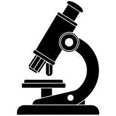 Microscope silhouette vector illustration 