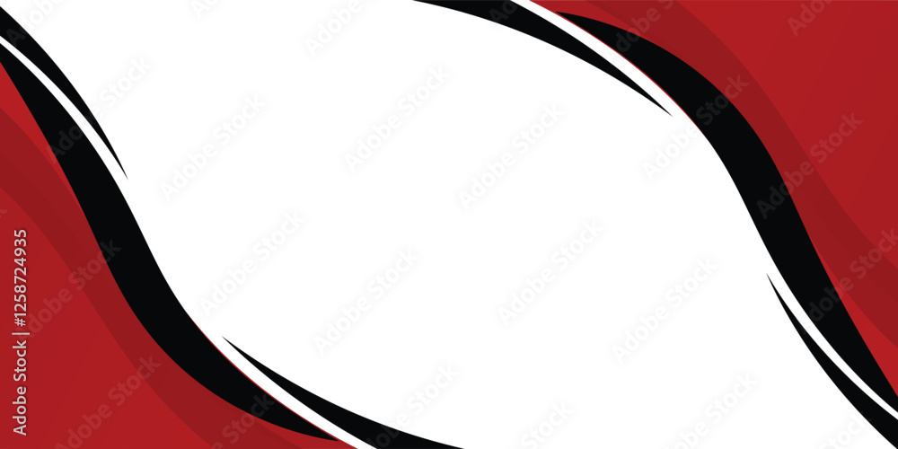 Poster vector red line background curve element with white space for text and message design,