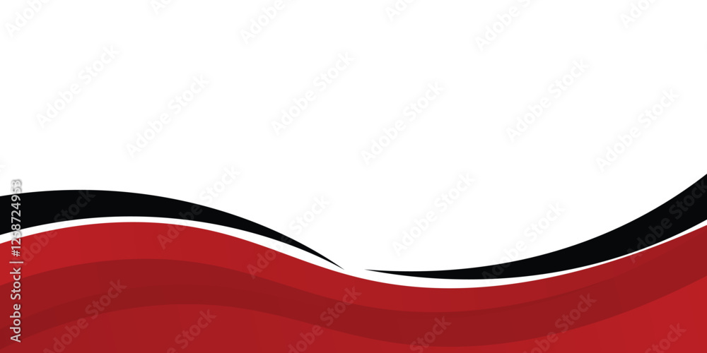 Poster vector red line background curve element with white space for text and message design,