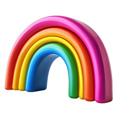 Fototapeta premium Colorful rainbow on white background