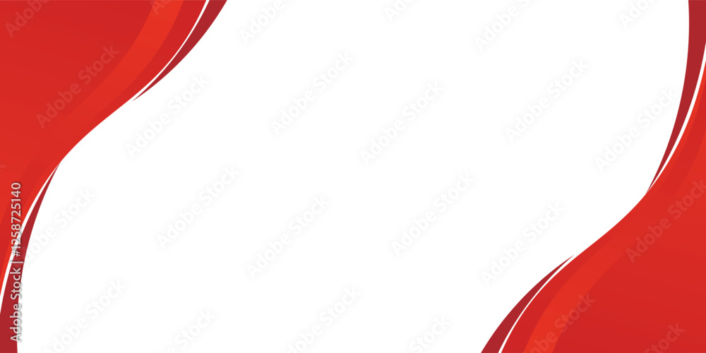 Poster vector red line background curve element with white space for text and message design modern