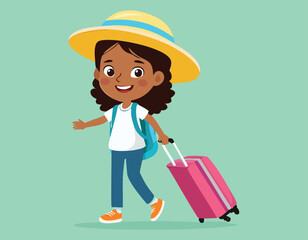 A beautiful young woman with shopping bags vector.