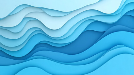 Obraz premium Smooth blue wave isolate on light blue background. Vibrant eggshell blue wave abstract design, light and airy, isolated on a white backdrop