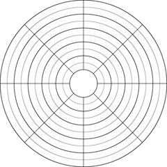 Wheel of life for lifestyle balance control. Vector line printable template from eight sectors for daily planner, notebook 