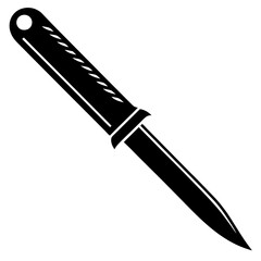 Scalpel featuring an inward blade edge silhouette vector illustration 