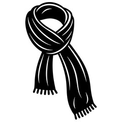 Scarf silhouette vector illustration 