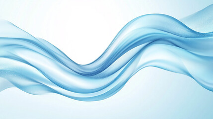 Obraz premium Stylized abstract art with flowing blue wave patterns on a soft blue background, modern flat design abstract blue wave background