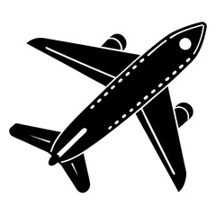  Toy airplane silhouette vector illustration 