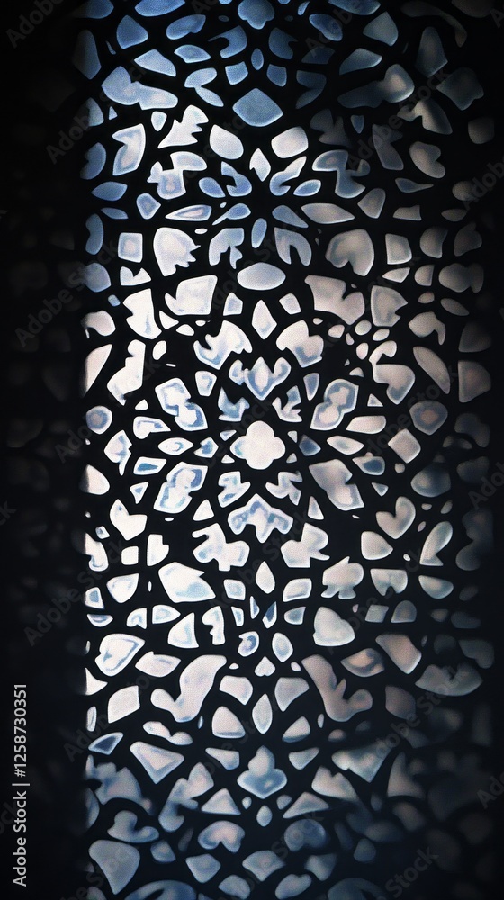 Poster Delicate patterns cast by an arabesque design dance across the surface, creating a mesmerizing interplay of light and shadow. This enchanting backdrop enhances the atmosphere of serenity