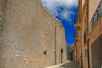 alley in Erice, Sicily, Italy