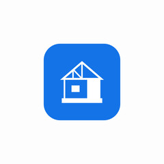 roof home construction icon sign vector