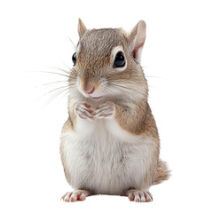Fototapeta premium Cute squirrel, white isolate background