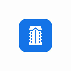 tall apartment building icon sign vector