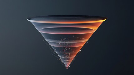 Funnel diagram showing the customer journey from initial interaction to brand advocacy visually representing customer acquisition retention loyalty and relationship building strategies