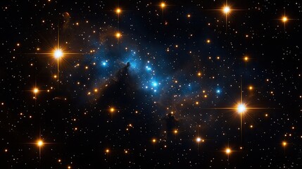 Cosmic Nebula Star cluster, dark dust cloud, space background, astronomical research
