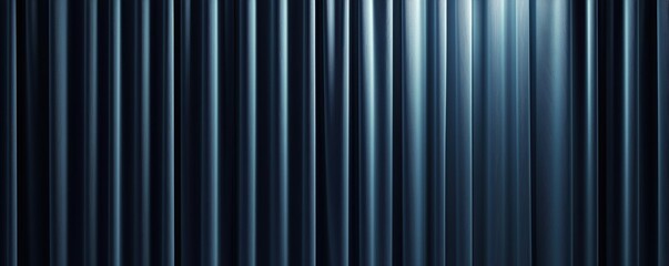 Obraz premium A cinematic view of rich navy-blue curtains, softly glowing under a spotlight, symbolizing the magic of theater and entertainment