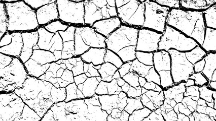 Rustic cracked vector texture with many cracks and scratches. Abstract background. Broken and damaged surface.