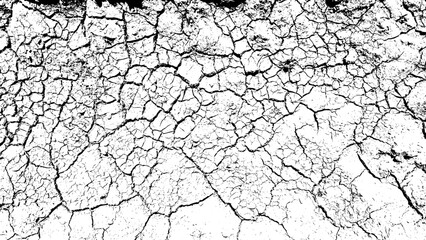 Rustic cracked vector texture with many cracks and scratches. Abstract background. Broken and damaged surface.