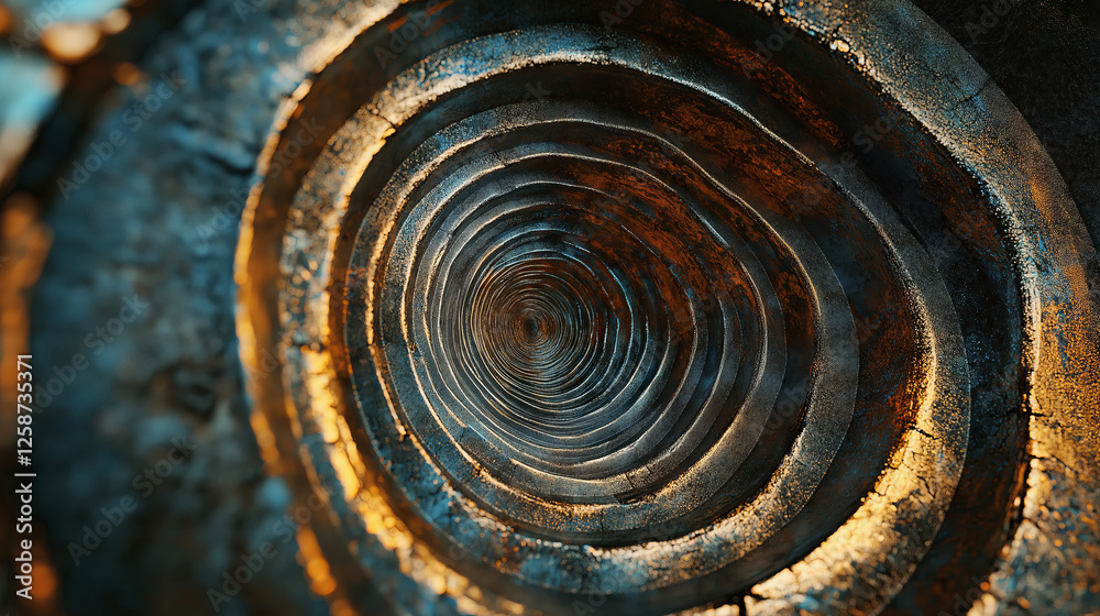 Aufkleber A series of interwoven, concentric circles forming a mesmerizing abstract compositio