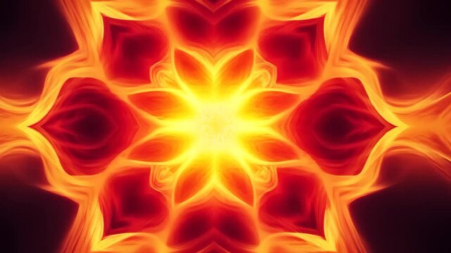 shapes flame zoom close up ai generated video concept