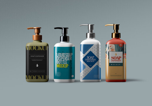 Soap Dispenser Mockup Set